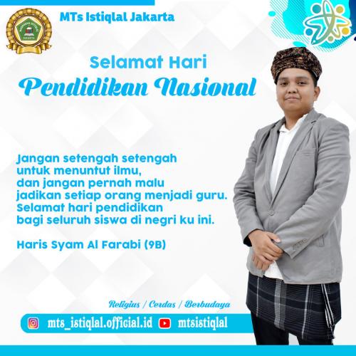 Hari Pendidikan Nasional - Madrasah Tsanawiyah Istiqlal Jakarta Haris Syam
