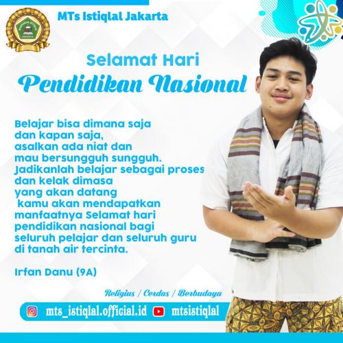 Hari Pendidikan Nasional - Madrasah Tsanawiyah Istiqlal Jakarta Irfan Danu